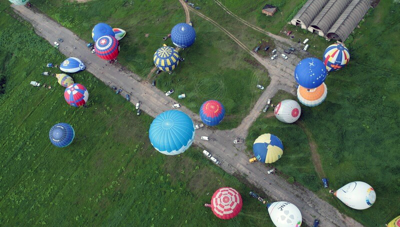 Фото как проходят полеты на воздушных шарах в Жуковском