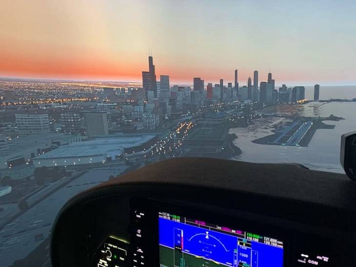 Полёт на авиатренажере самолета Cessna 1725